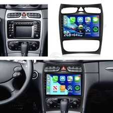 Android 15 F&uuml;r Mercedes Benz CLK W209 C209 2002-04 Navi Carplay Autoradio 2+64GB
