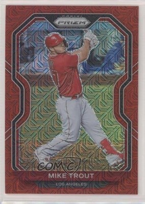 2021 Panini Prizm Tier II Red Mojo Prizm 49/149 Mike Trout #173 0u46