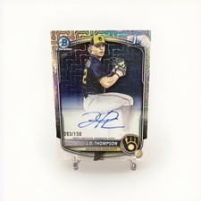 JD Thompson 2025 Bowman Draft Chrome Prospect Auto HTA Mojo Refractor #/150