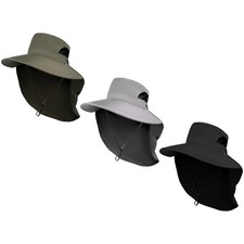Unisex Wide-Brimmed Neck-Protection Sun Hat Mesh Breathable Quick-Dry Shade Hat