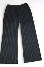 Liz Claiborne Sloane - Women's Black/Tan Wool Dress Casual Cuffed Pants. Size 10