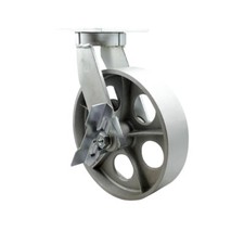 10 Inch Extra Heavy Duty Semi Steel Cast Iron Wheel Swivel Caster with Brake SCC