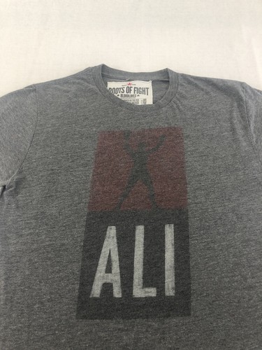 Roots Of Fight Muhammad Ali Logo Boxing Gray Original Shirt Size Mens Medium EUC - Picture 4 of 7