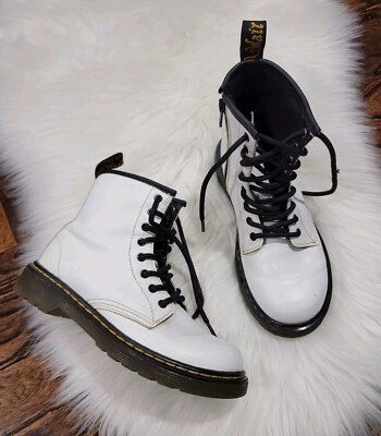 Martens Doc Martens White Kids Girls Size US Air Wair Ankle Zipper  Boots