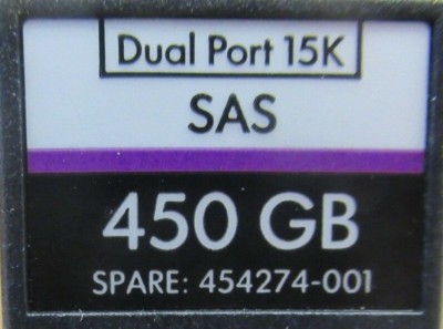 HP 450GB 3 5" SAS 3GB/s 15K 16MB 4ms Dual Port Hot-Plug HDD In Caddy 454274 001 58325 P