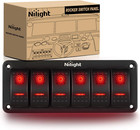 <!--F#f_0-->Nilight 6 Gang Rocker Switch Panel 12V Toggle Dash 5 Pin ON/Off Pre-Wired Roc...<!--F/-->