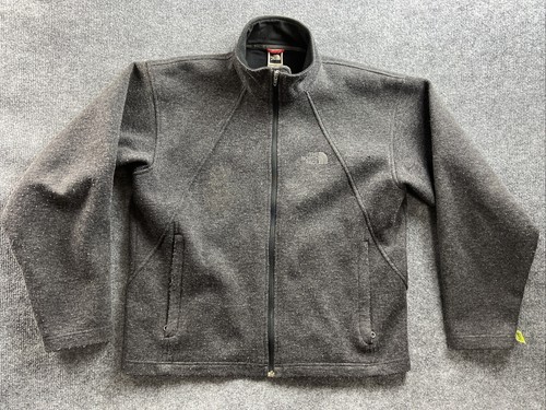 Mens Medium Fleece Wool Jacket Full Zip 