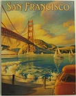 Golden Gate Bridge Metal Sign Erickson San Francisco Travel Poster New Retro USA