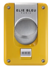 Elie Bleu Slide Button Cigar Cutter, Yellow Lacquer Finish, EBC4008, New In Box