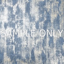 Image of Navy Blue Metallic Gold Industrial Distressed Concrete Metallic Wallpaper New