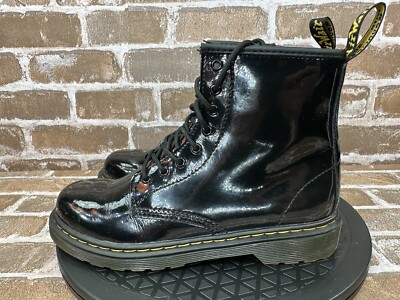 Dr Martens 1460 Lace Up Patent Leather Side Zip Boots Doc EU36 Womens US Size 5