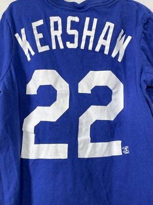 Clayton Kershaw #22 Los Angeles Dodgers MLB Nike Blue Jersey T