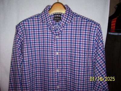 20 32 33 dress shirt Vintage Towncraft Lustre Silk Men's White Dress Shirt Button Down 15 1/2  32/33