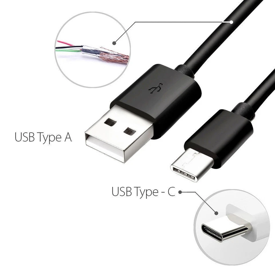 3ft USB-C USB Type-C Sync Data Power Charge Cable Cord Lead For ZTE Max XL N9560 - Image 2 of 4