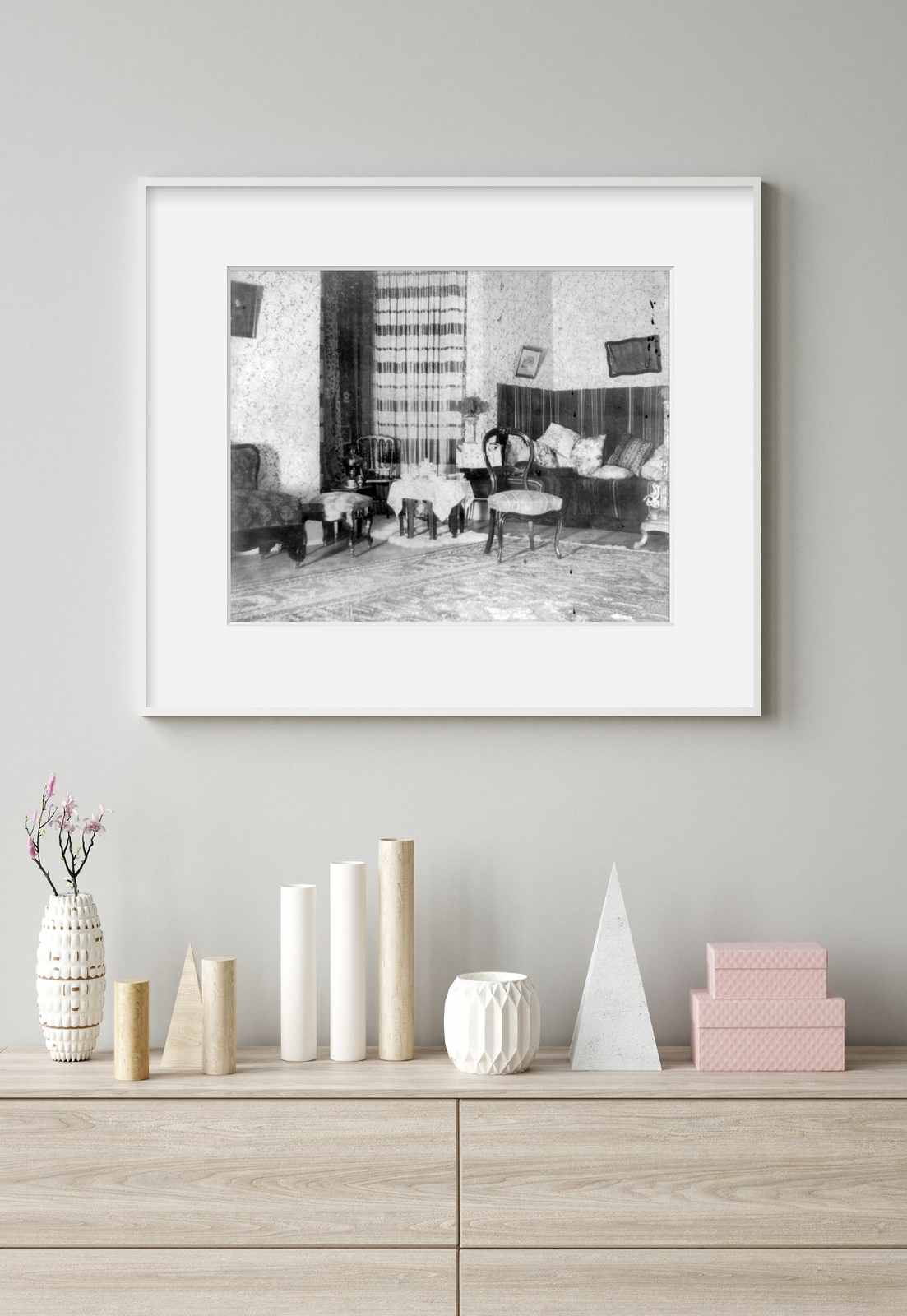 Photo: Fort Meade, SD, Back of Parlor, Meade County, 1897, chairs | eBay