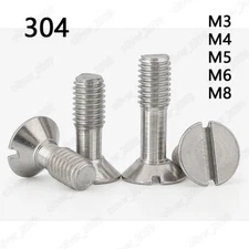 304 Stainless Steel Slotted Countersunk Head Screws With Waisted Shank M3 M4 M5