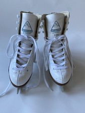Jackson Glacier 120 Women s White Leather Figure Skates - Size 1 for young girls