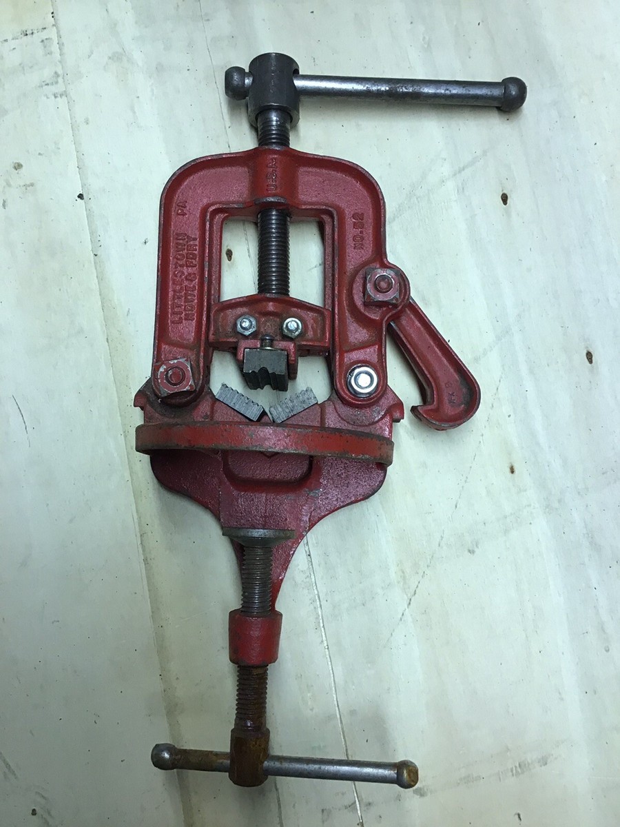 VINTAGE LITTLESTOWN YOKE Benchtop PIPE VISE No. 52 MADE IN USA
