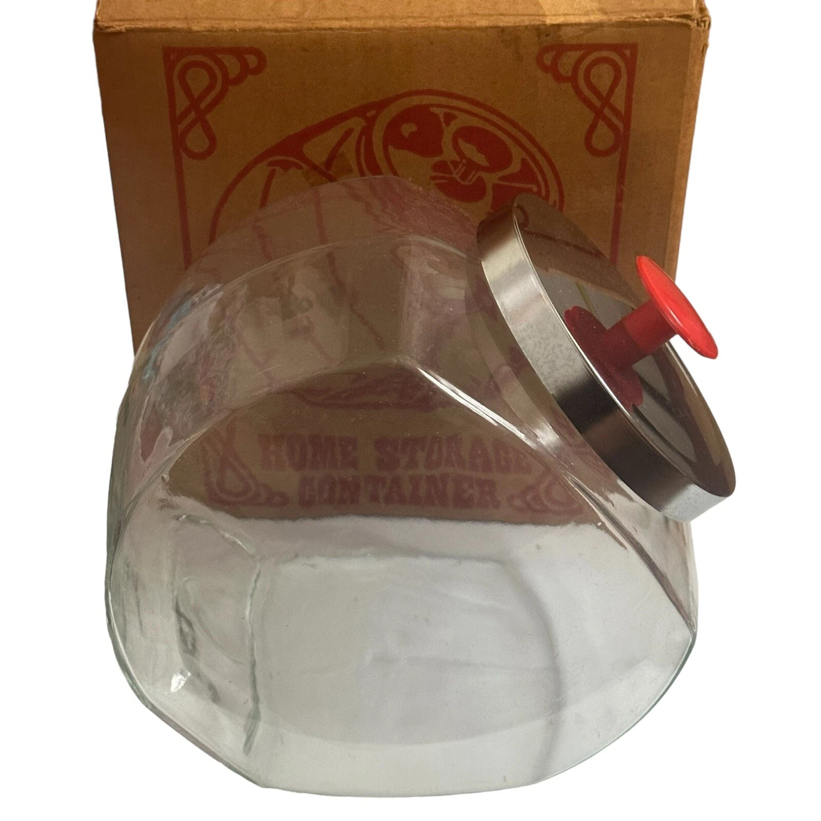 Vtg General Store Candy Jar W/ Metal Top Anchor Hocking Glass 8" NEW Old Stock
Opens in a new window
