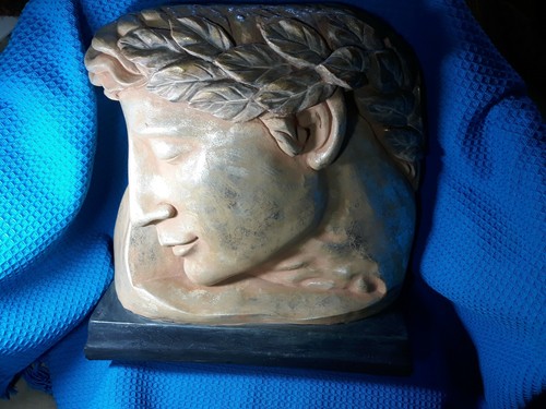 ALEXANDER the GREAT Head Bust Greek Resin Cast  Statue Sculpture  15" H x 13 W  - Picture 10 of 12
