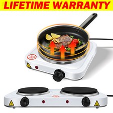 Portable Electric Hob Burner Adjustable Thermostat Home Kitchen Camping Caravan 