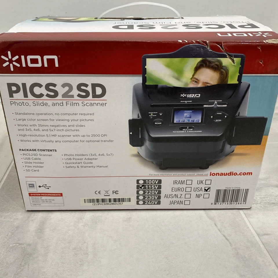 ION Audio Pics 2 SD Photo, Slide & Film Scanner 35mm Slides, 3x5, 4x6, & 5x7 - Image 3 of 4