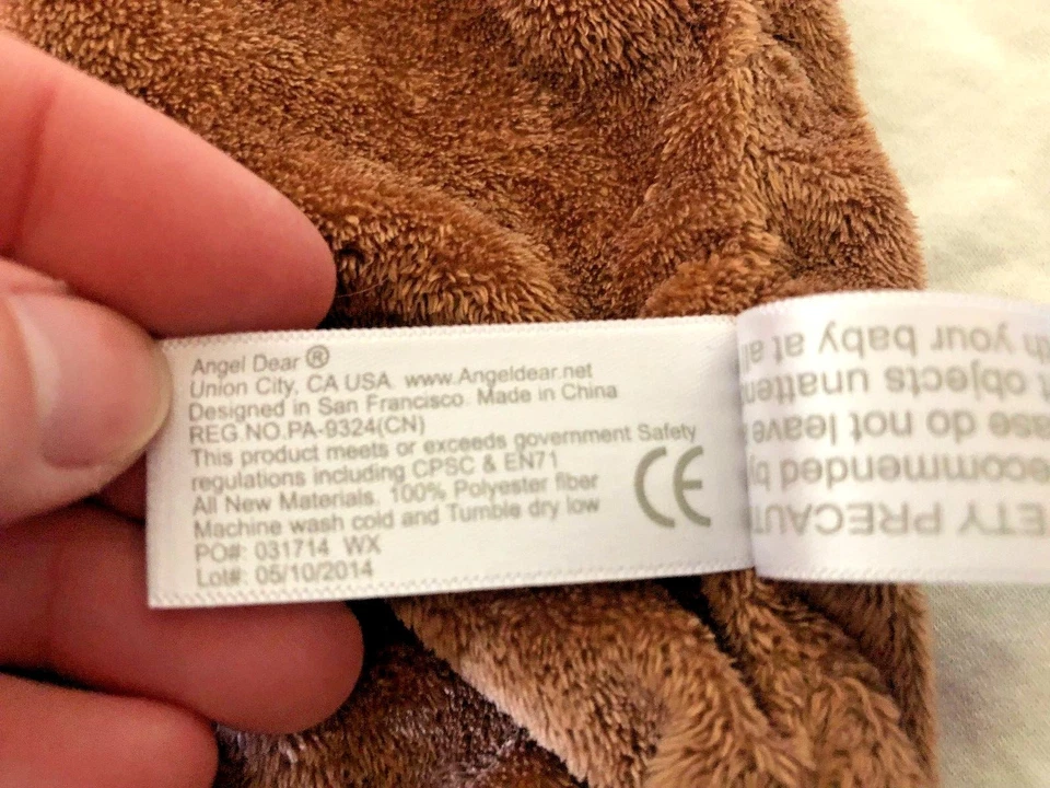 Angel Dear коричневая обезьяна милое защитное одеяло для младенца девочки мальчика плюшевое животное - Изображение 3 из 4