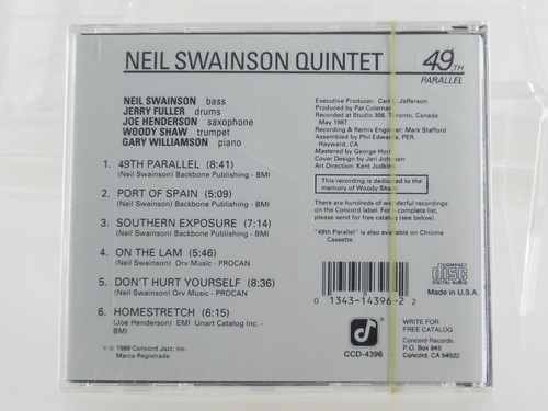 Neil Swainson Quintet Featuring Jerry Fuller Joe Henderson ... ( CD 1989 Music ) - Picture 2 of 2
