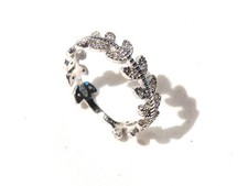 Bijou argent 925 Bague anneau en épi oxydes de zirconium  taille 54 ring