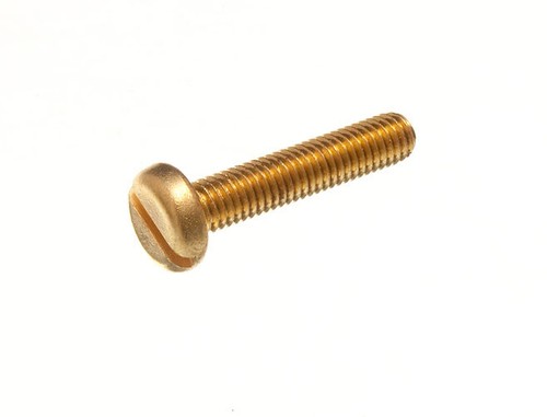 Ottone Massiccio Macchina Viti Pan HEAD Fessura M4 4mm
