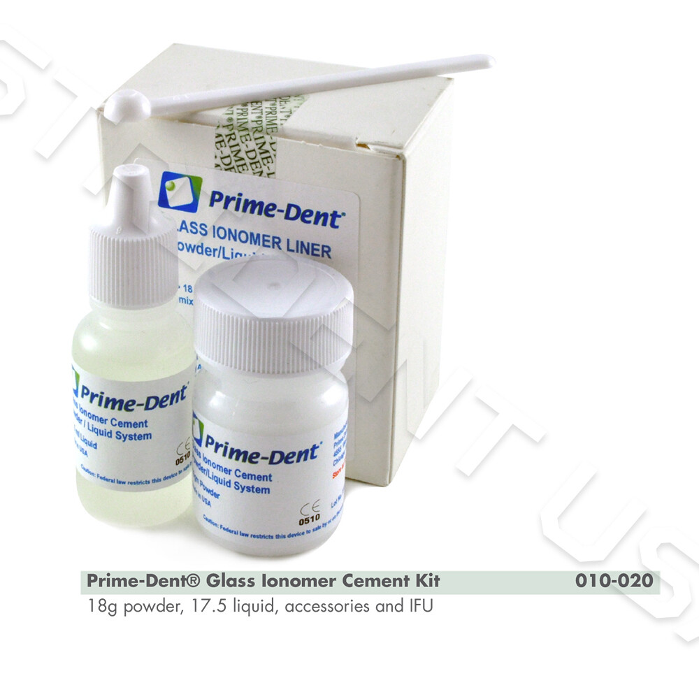 Prime Dent Permanent Glass Ionomer Dental Cement Kit Various Sizes and
