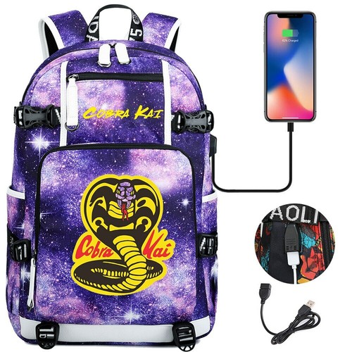 Mochila USB Cobra Kai Adolescentes Hombres Laptop Bolsos de Hombro Estudiante Mochila - Imagen 38 de 46