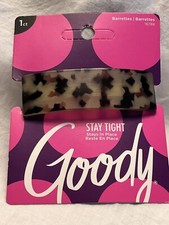 Goody Stay Tight Barrett Large Non Slip Grip All Hair Types Tortoiseshell  