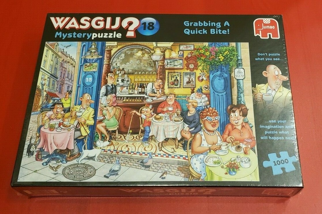 Jumbo 19179 Wasgij Mystery 18- Grabbing a Quick Bite 1000 Piece