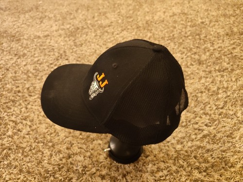 JJ Bull Calavera Pluma Sombrero Adulto Hombre Negro Snap Back Gorra Ajustable Camionero - Imagen 2 de 8