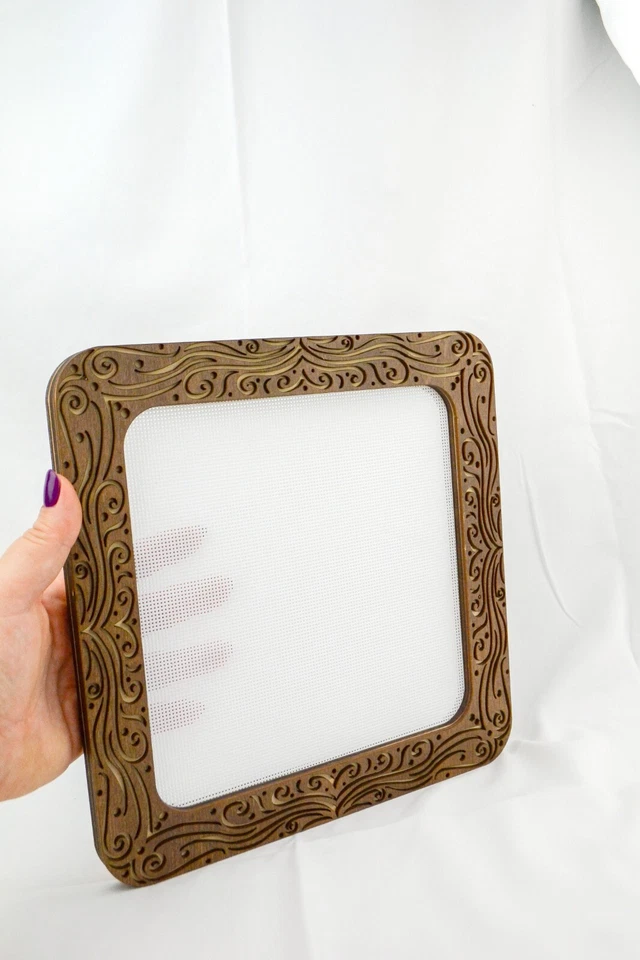 Cross Stitch Magnet Frames 4 sizes set, wooden hoops for stitch plastic canvas - Image 4 of 4