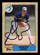 1987 Topps Garth Iorg #751 Autograpah