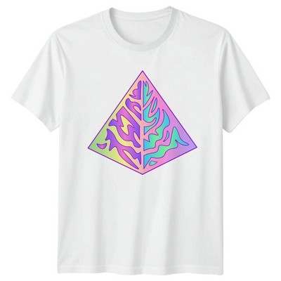 Abstraktes geometrisches Blatt T-Shirt Botanik Natur Geschenk für Sie und Ihn