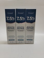 Croent 7.5 nHAP White Tooth Repair Hydroxyapatite Toothpaste Mint 120g.. 3 Pack