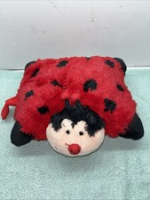 Pillow Pet Ladybug Plush Red Black Stuffed Animal 19 x 13 Clean