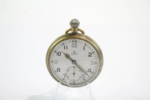 Vintage Omega Open Face Pocket Watch Hand Wind Working