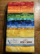 Island Strips Rise & Shine Batiks (40) 2.5" Fabric strips RML