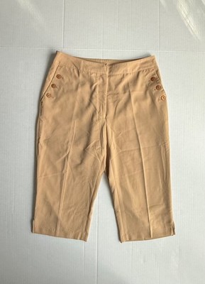 EP Pro Women's Tan Golf Outdoor Bermuda Shorts with Pockets Slits Size 6