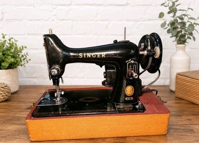Vintage Singer 99K Sewing Machine with Pedal & Original Case Tested VIDEO