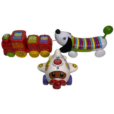 LeapFrog VTech Learning Toys Lot Alphabet Train Dog Airplane Preschool Tested