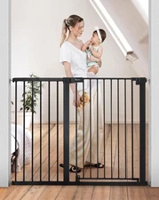 COMOMY 36" Extra Tall Baby Gate for Stairs Fits 29.5" to 48.8" Wide Openings
