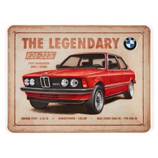 BMW GENUINE METAL SIGN - THE LEGENDARY E21 - 323i.