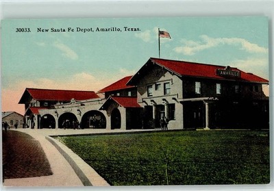 10299670 - Amarillo New Santa Fe Depot Bahnhof USA 1930