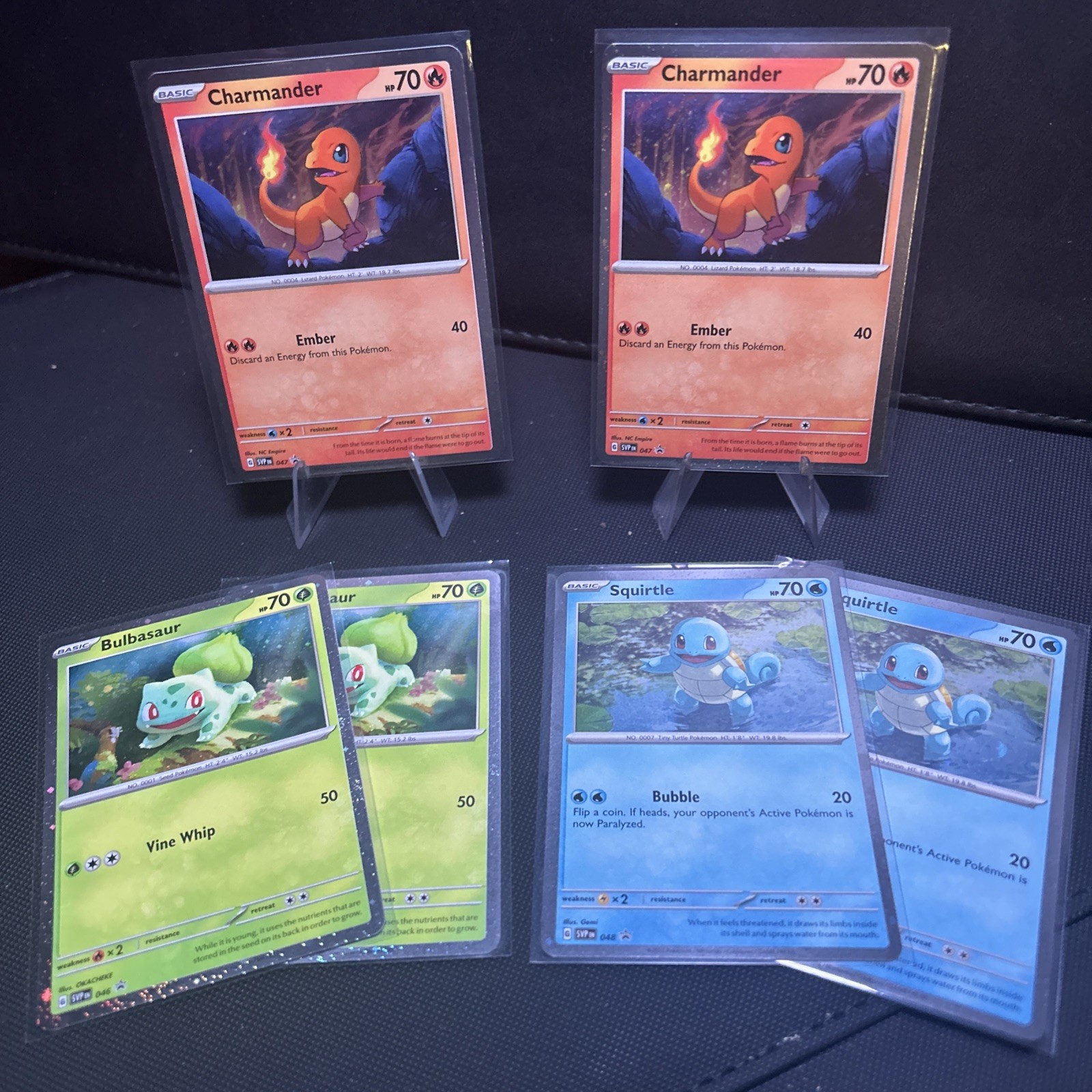 Pokemon TCG - Charmander, Squirtle, Bulbasaur  Black Star Promos ( 2x Each Card)