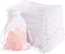 100Pcs Organza Bags 4x6 Small Mesh Gift Bags with Drawstring Jewelry Favor